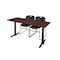 Cain Rectangle Tables > Training Tables > Cain Training Table & Chair Sets, 66 W, 24 L, 29 H, Mahogany MTRCT6624MH44BK - alternate 1